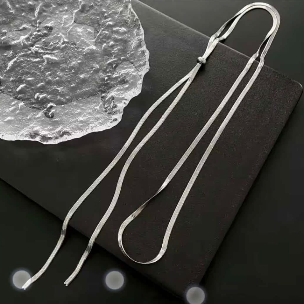 Elegant White Gold Stainless Steel Chain