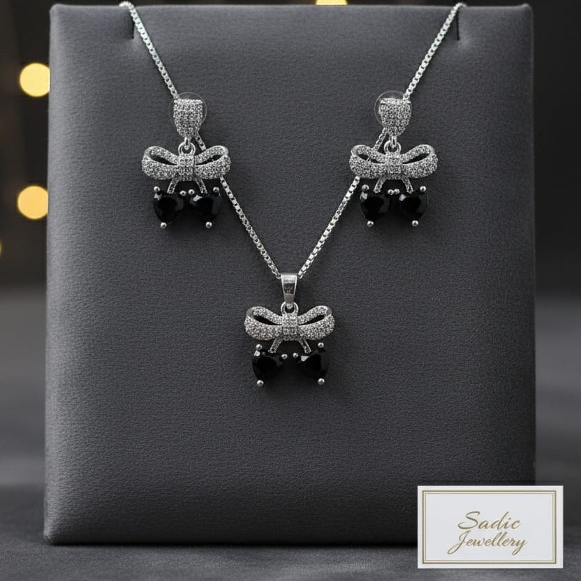 Gold-Toned Butterfly Bliss 3-Piece Stainless Steel Necklace & Earrings Set